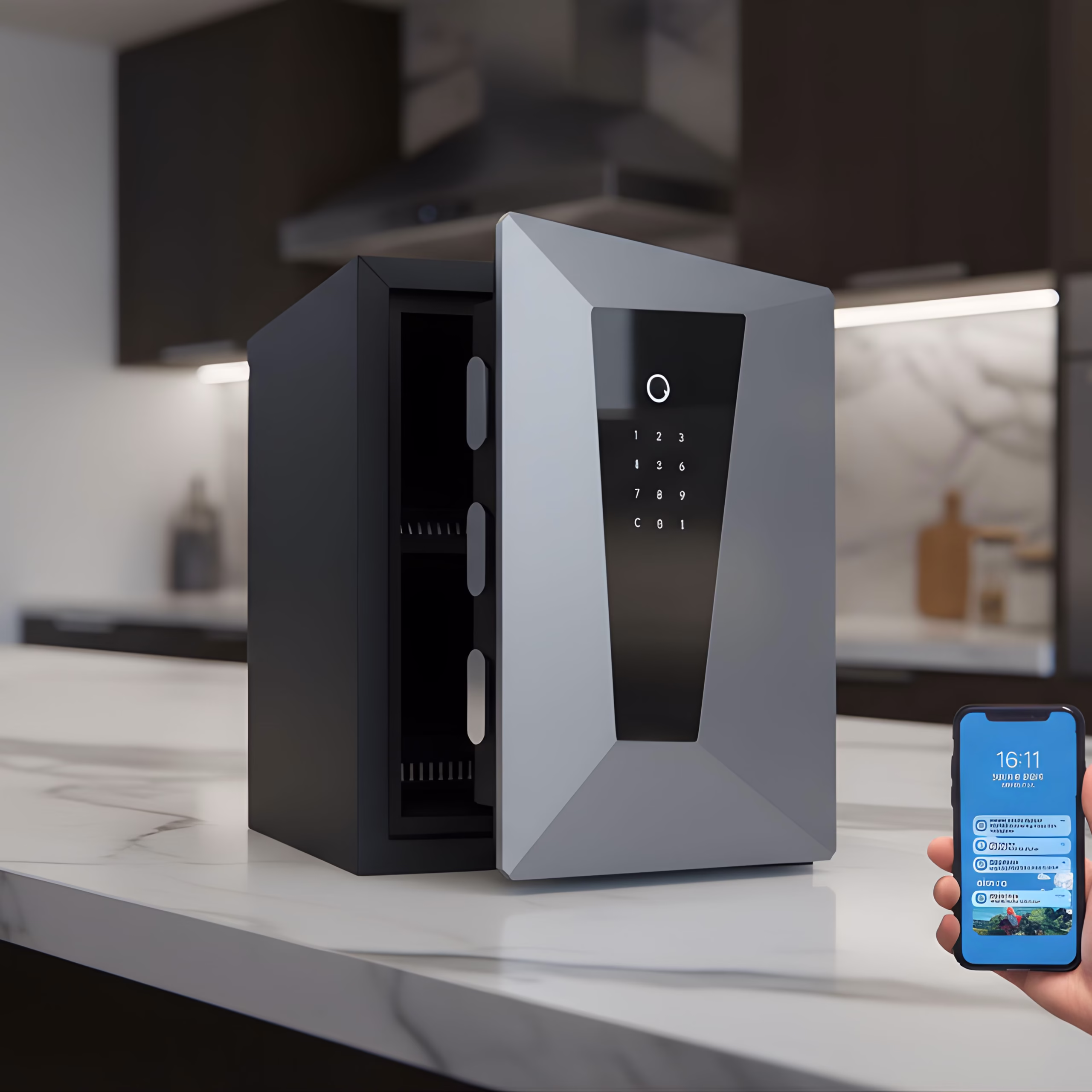 WiFi smart fireproof safe box with app control